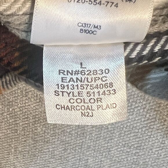 Land's End Men's Traditional Fit Plaid Flannel Shirt, Large 42/44 Heavy Fabric - Picture 4 of 9